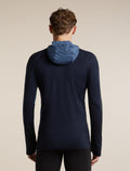 Men's Merino 200 Oasis+ Long Sleeve Thermal Half Zip Hoodie Midnight Navy/Dawn/Jet Heather - 2
