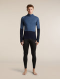 Men's Merino 200 Oasis+ Long Sleeve Thermal Half Zip Hoodie Midnight Navy/Dawn/Jet Heather - 3