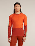 Men's Merino 200 Oasis+ Long Sleeve Crewe Thermal Top Agate/Fervid - 1