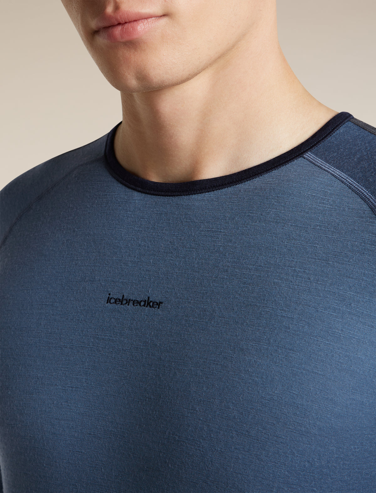 Men's Merino 200 Oasis+ Long Sleeve Thermal Crewe Midnight Navy/Dawn/Jet Heather - 8
