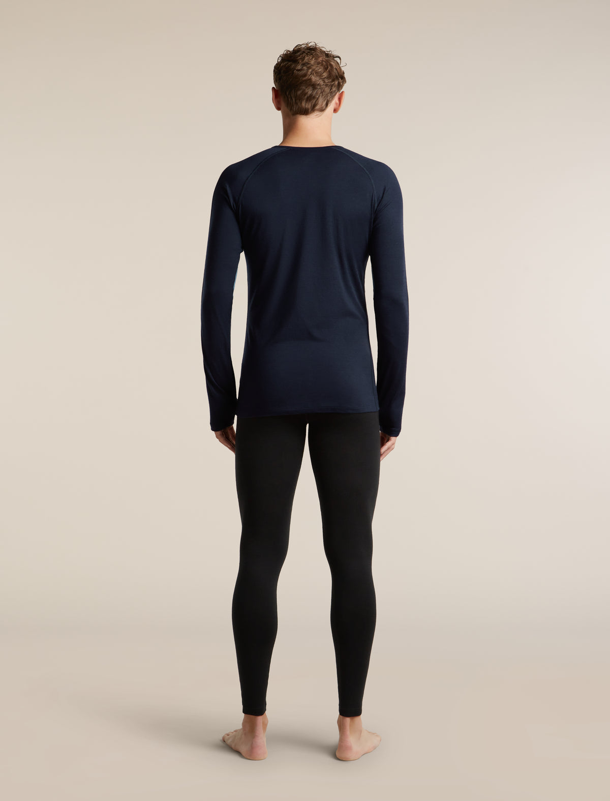 Men's Merino 200 Oasis+ Long Sleeve Thermal Crewe Midnight Navy/Dawn/Jet Heather - 9