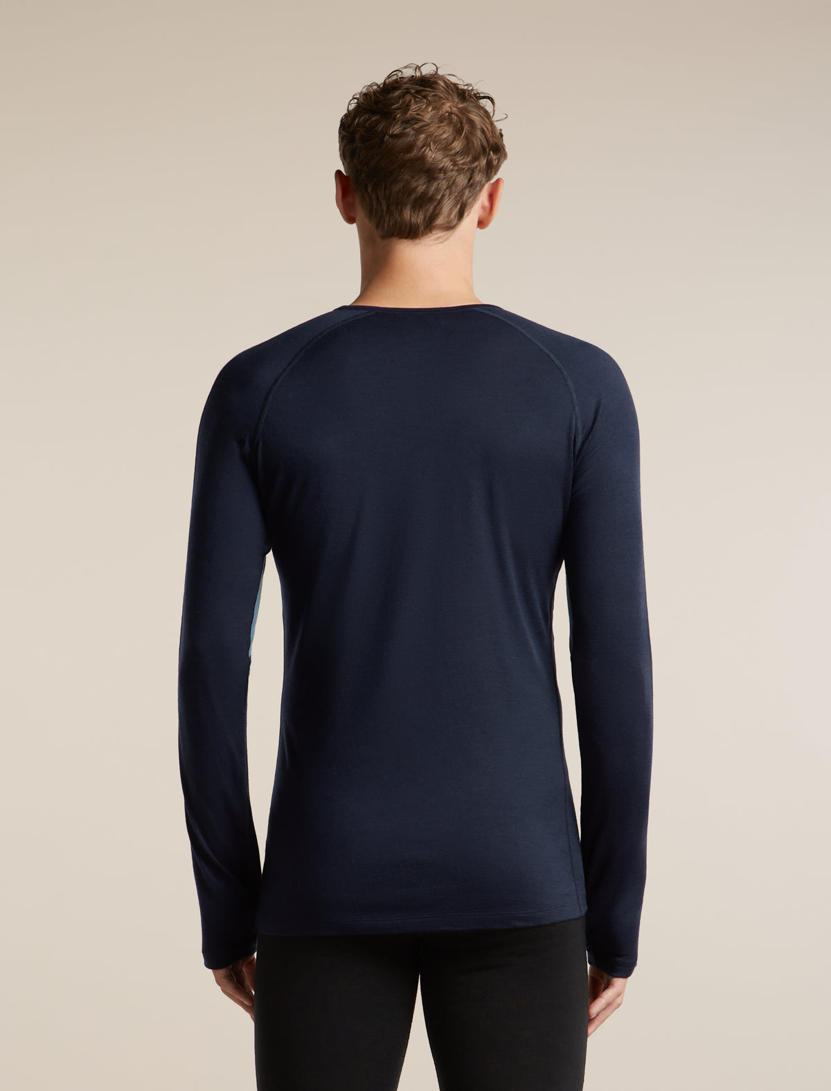 Men's Merino 200 Oasis+ Long Sleeve Thermal Crewe Midnight Navy/Dawn/Jet Heather - 2