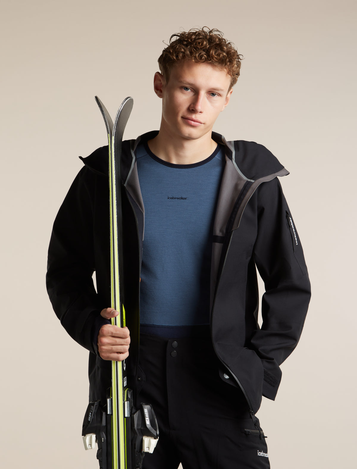 Men's Merino 200 Oasis+ Long Sleeve Thermal Crewe Midnight Navy/Dawn/Jet Heather - 5