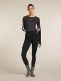 Women's Merino 200 Oasis+ Long Sleeve Crewe Thermal Top Black/Jet Heather - 10