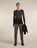 Women's Merino 200 Oasis+ Long Sleeve Crewe Thermal Top Black/Jet Heather - 4
