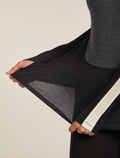 Women's Merino 200 Oasis+ Long Sleeve Crewe Thermal Top Black/Jet Heather - 9