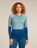 Women's Merino 200 Oasis+ Long Sleeve Crewe Thermal Top Atlantis/Hydro - 1