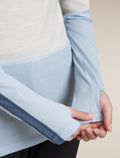 Women's Merino 200 Oasis+ Long Sleeve Crewe Zinc Blue/Ecru Heather/Dawn - 7