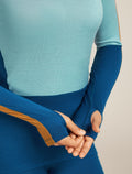 Women's Merino 200 Oasis+ Long Sleeve High Neck Thermal Top Atlantis/Hydro - 6