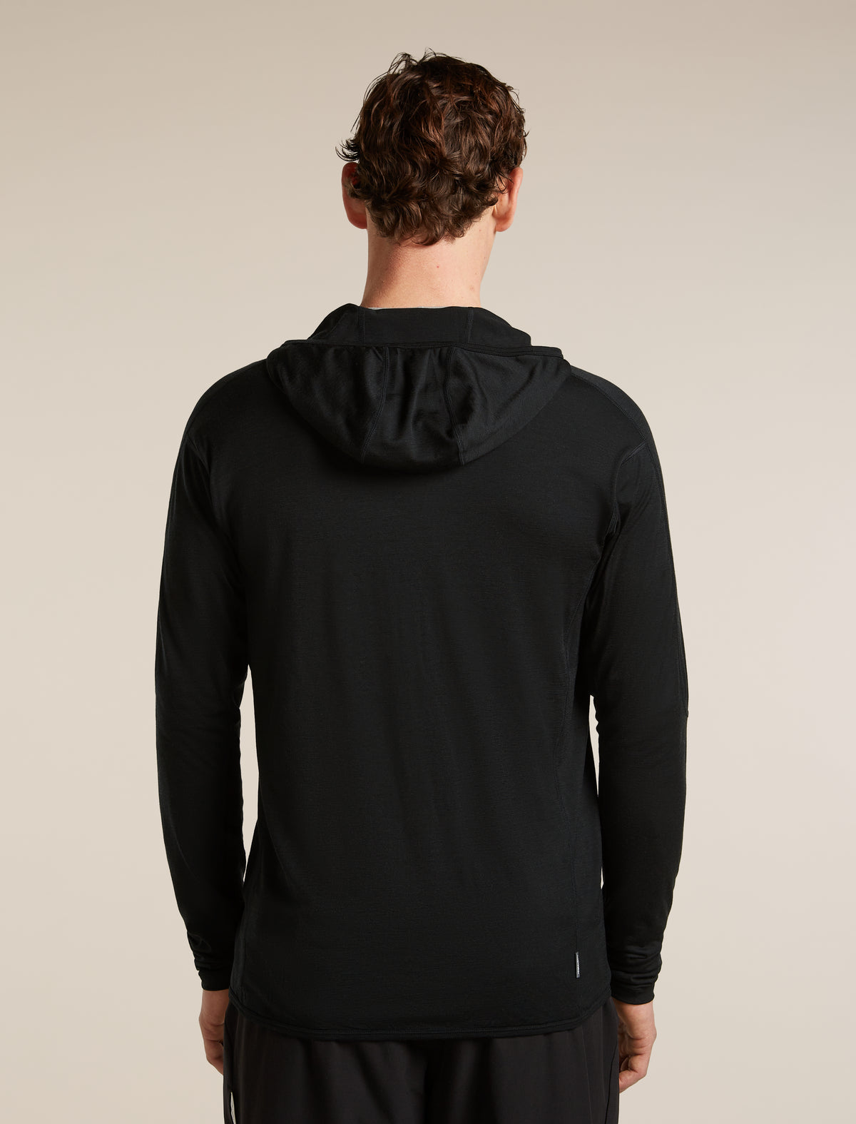 Men's 150 MerinoFine™ Ace Long Sleeve Zip Hoodie UPF Black - 3