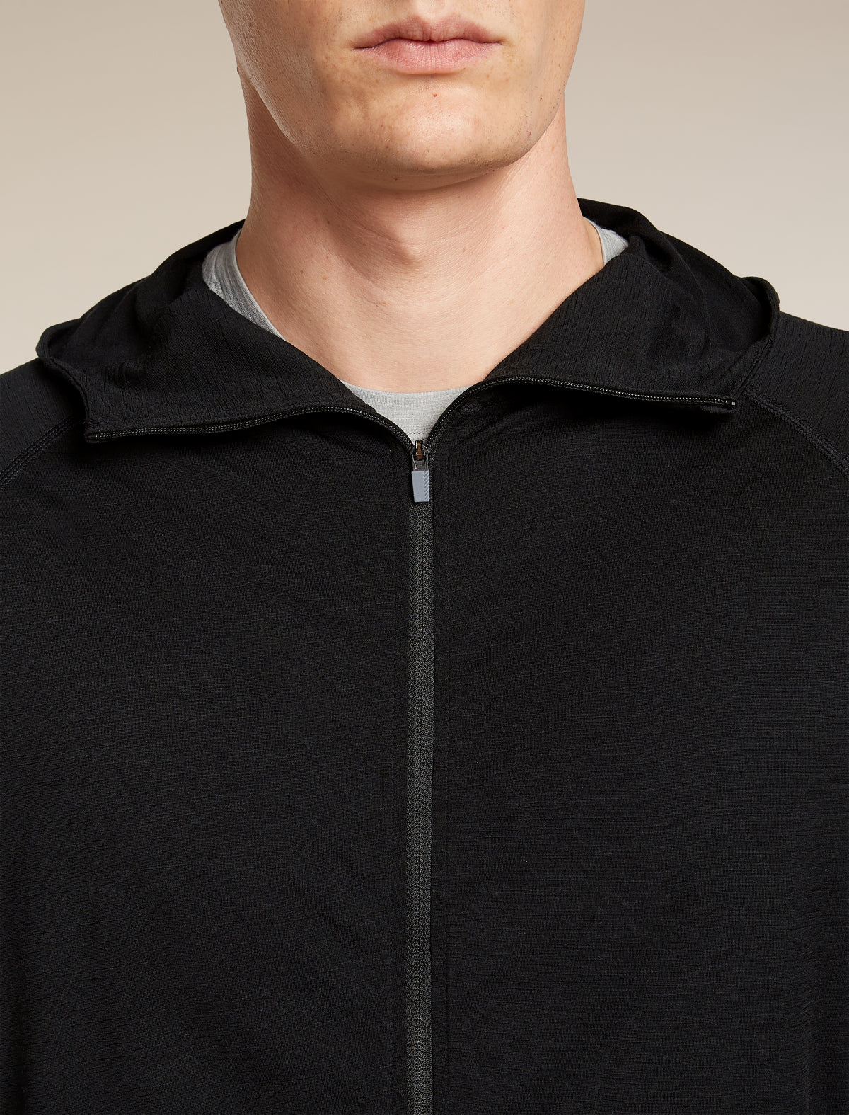 Men's 150 MerinoFine™ Ace Long Sleeve Zip Hoodie UPF Black - 6