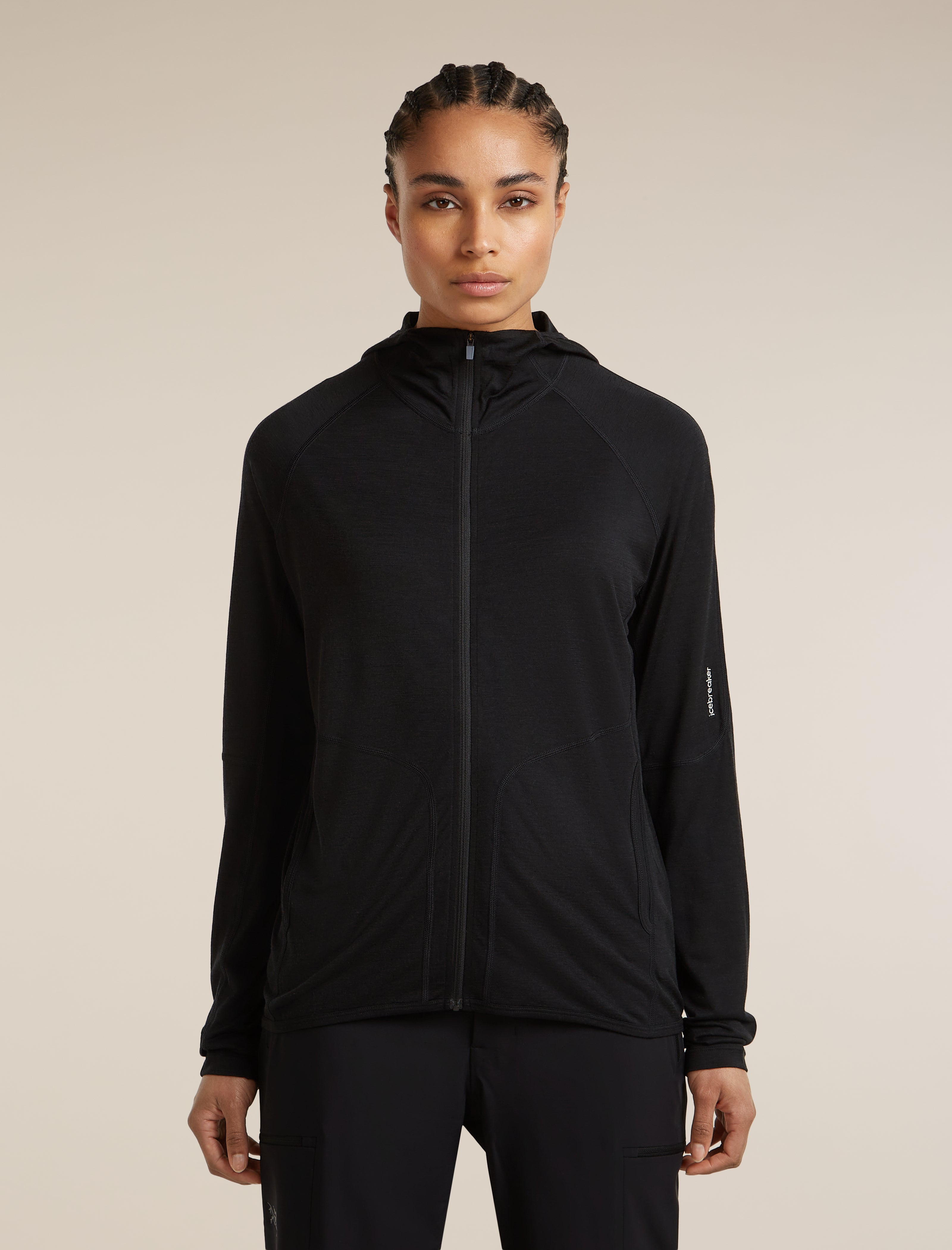 Women 150 MerinoFine™ Ace Long Sleeve Zip Hoodie UPF| icebreaker