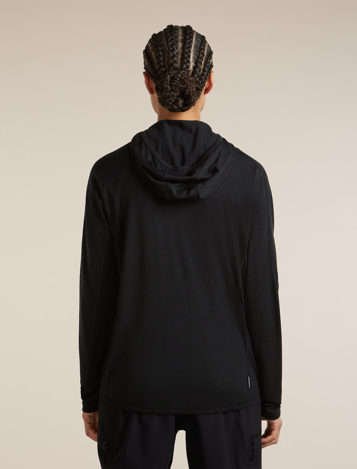 Women's 150 MerinoFine™ Ace Long Sleeve Zip Hoodie UPF Black - 3