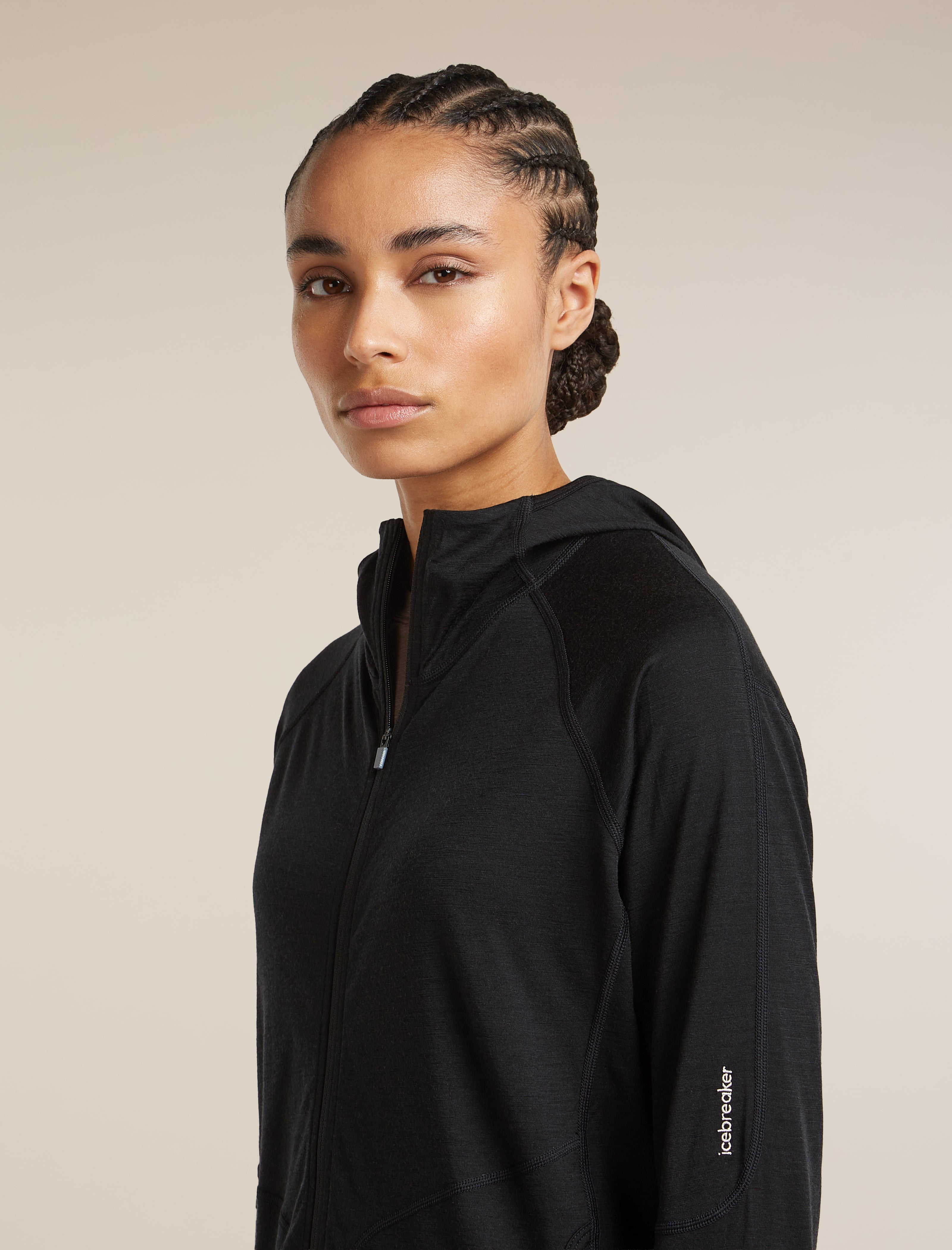 Women 150 MerinoFine™ Ace Long Sleeve Zip Hoodie UPF| icebreaker
