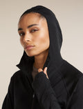 Women's 150 MerinoFine™ Ace Long Sleeve Zip Hoodie UPF Black - 8