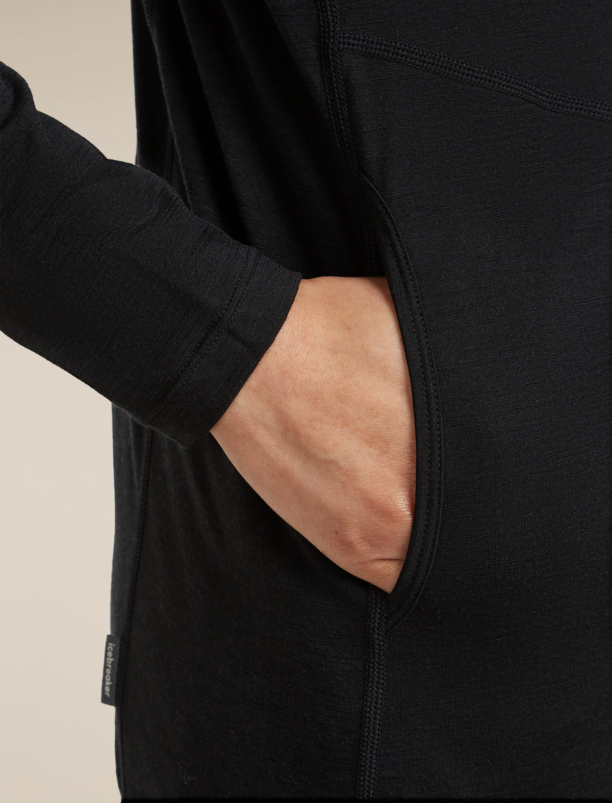 Women's 150 MerinoFine™ Ace Long Sleeve Zip Hoodie UPF Black - 8