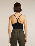 Women's Merino Blend 260 Seamless Rib Strappy Tank Black - 2