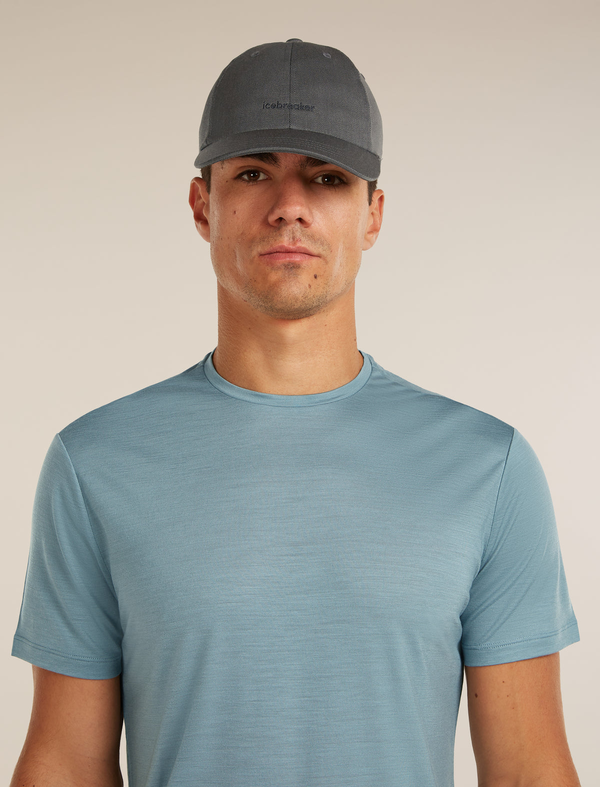 Unisex Merino icebreaker 6 Panel Cap Obsidian/black - 1