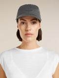 Unisex Merino icebreaker 6 Panel Cap Obsidian/black - 2