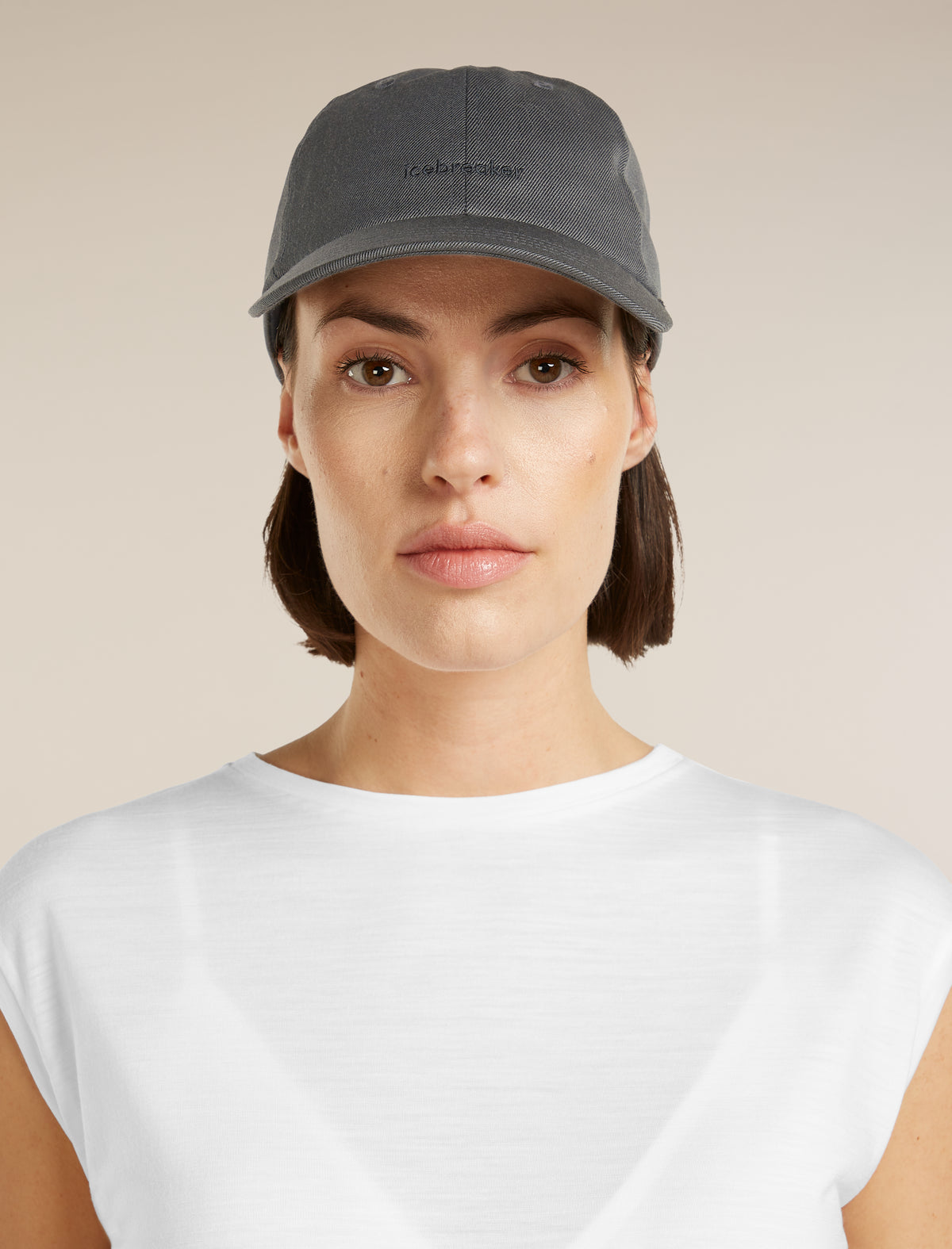 Unisex Merino icebreaker 6 Panel Cap Obsidian/black - 2