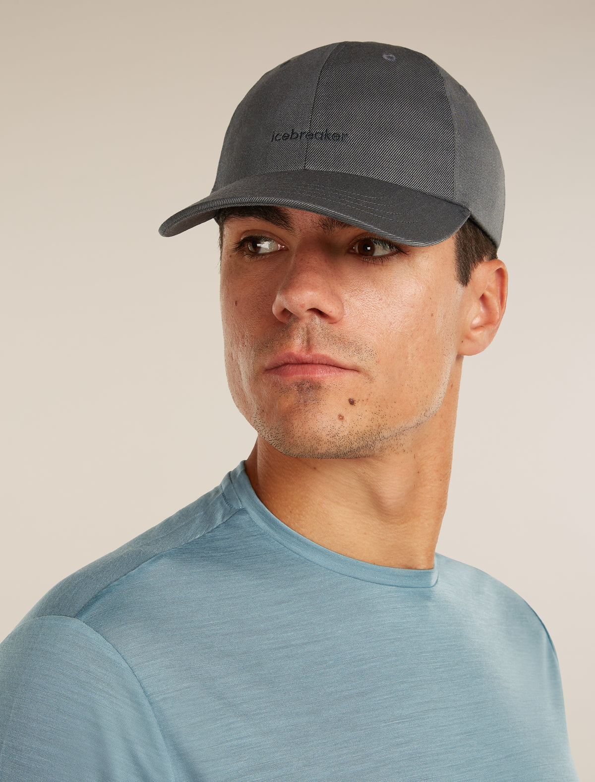 Unisex Merino icebreaker 6 Panel Cap Obsidian/black - 5