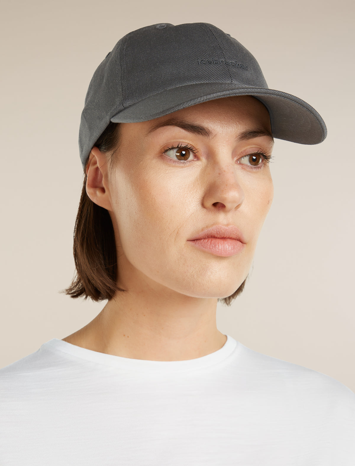 Unisex Merino icebreaker 6 Panel Cap Obsidian/black - 6