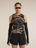 Women's Merino Blend 125 Cool-Lite™ Speed Tank Motion AOP Porcini/Black - 9