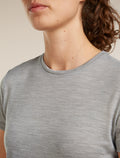 icebreaker Women's Merino Blend 125 Cool-Lite™ Sphere Short Sleeve Tee Alta Metro Heather Women - 6
