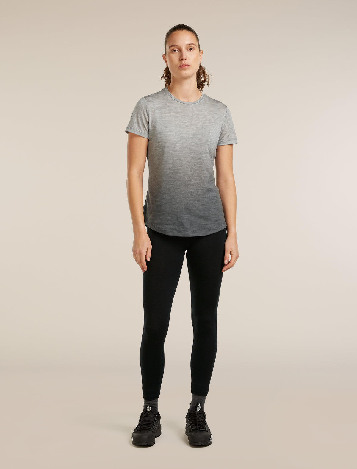 icebreaker Women's Merino Blend 125 Cool-Lite™ Sphere Short Sleeve Tee Alta Metro Heather Women - 3
