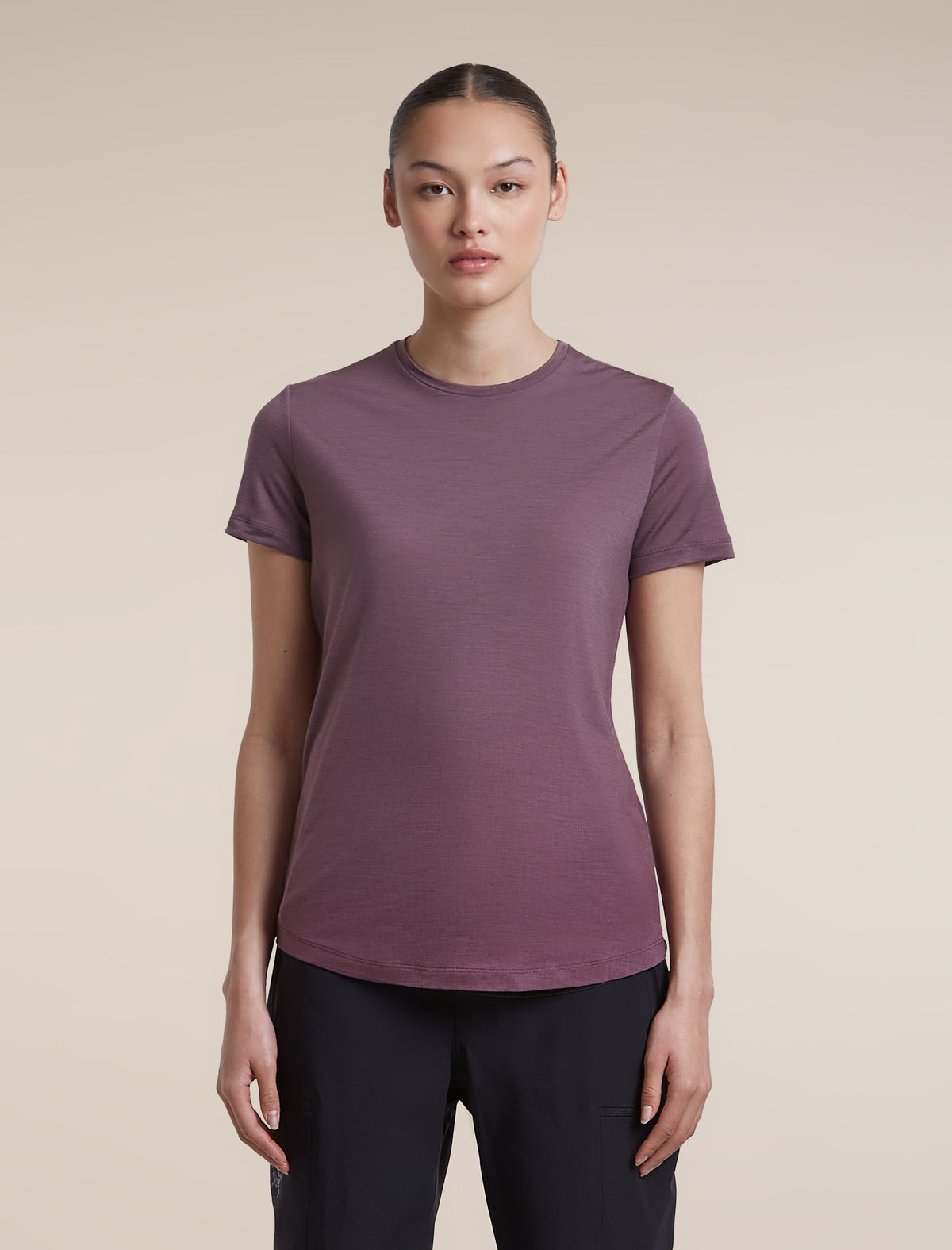 Women's Merino Blend 125 Cool-Lite™ Sphere Short Sleeve Tee Alta Grey Plum - 1