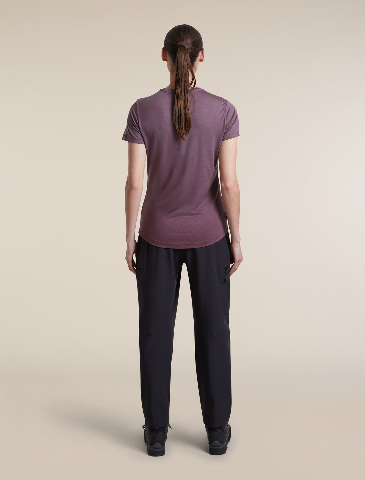 Women's Merino Blend 125 Cool-Lite™ Sphere Short Sleeve Tee Alta Grey Plum - 6