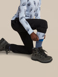 Kids' Merino Hike+ Light Crew Socks Dawn/Midnight Navy/Lazurite - 8