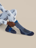 Kids' Merino Hike+ Light Crew Socks Dawn/Midnight Navy/Lazurite - 9
