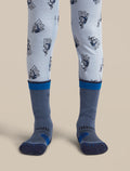 Kids' Merino Hike+ Light Crew Socks Dawn/Midnight Navy/Lazurite - 3
