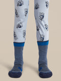 Kids' Merino Hike+ Light Crew Socks Dawn/Midnight Navy/Lazurite - 6