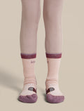 Kids' Merino Hike+ Light Crew Socks Pink Quartz/Grey Plum/Dark Berry - 6