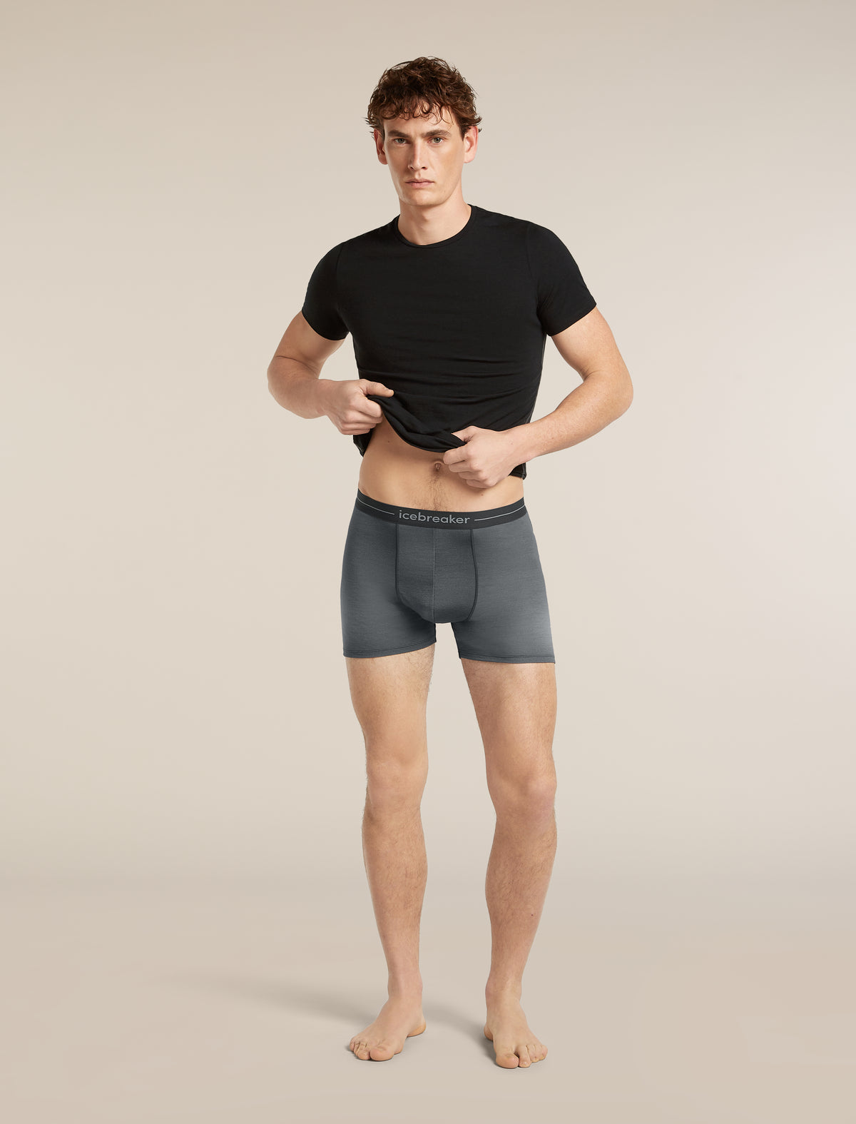 Men's Merino 150 Anatomica Boxers Transition Obsidian/Proto Grey - 6
