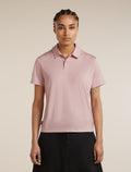 Women's 15.5 MerinoFine™ Short Sleeve Polo Pink quartz - 1