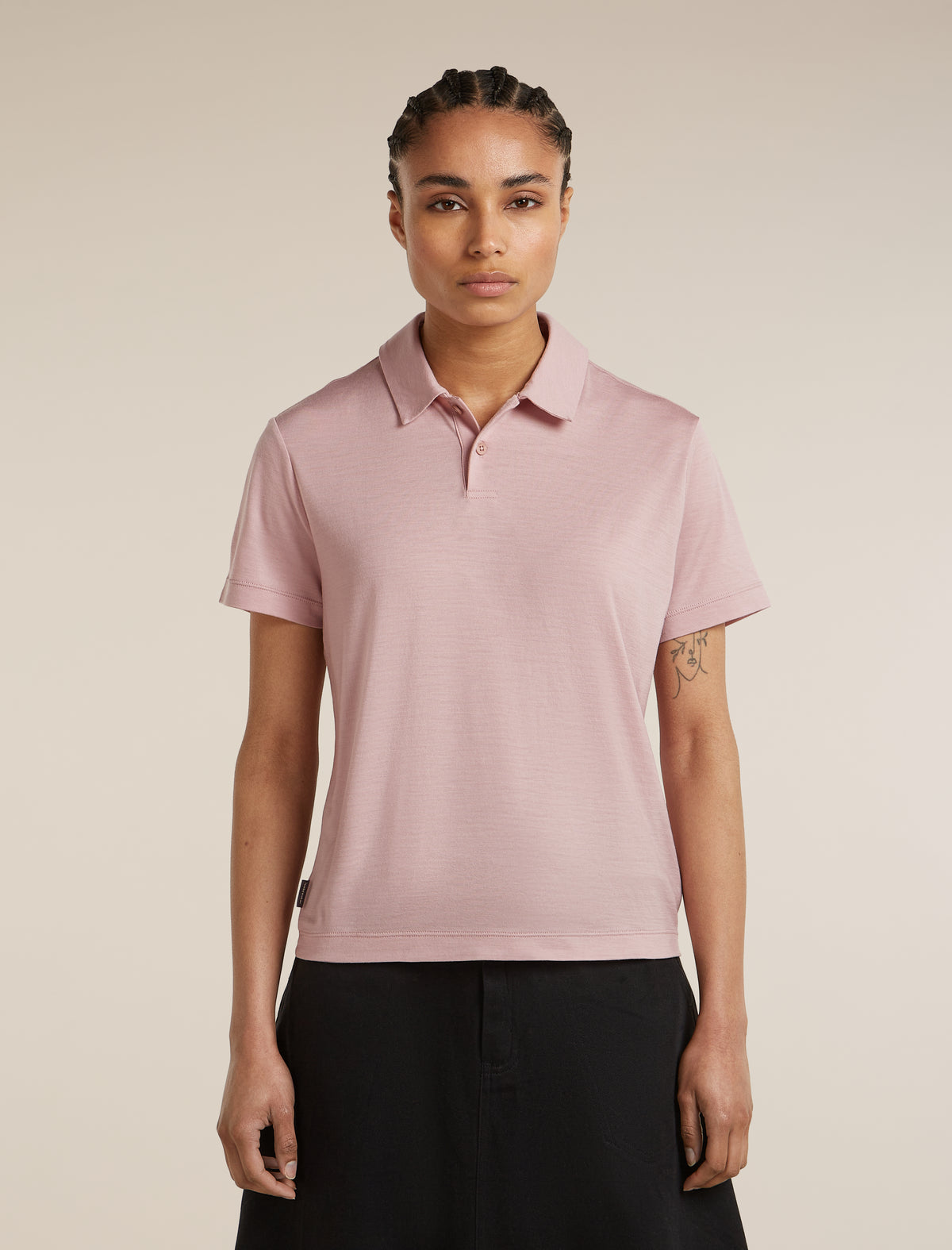 Women's 15.5 MerinoFine™ Short Sleeve Polo Pink quartz - 1