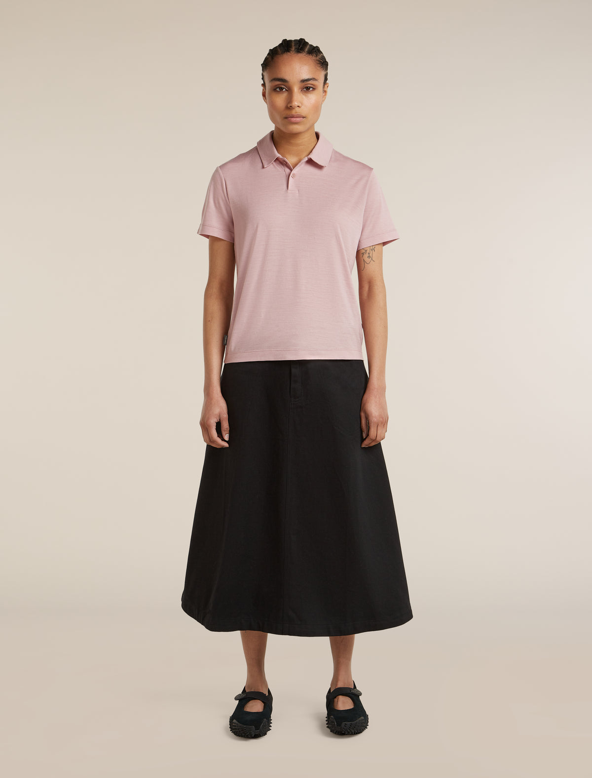 Women's 15.5 MerinoFine™ Short Sleeve Polo Pink quartz - 3