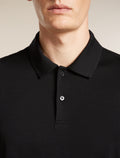 Men's 15.5 MerinoFine™ Short Sleeve Polo Black - 6