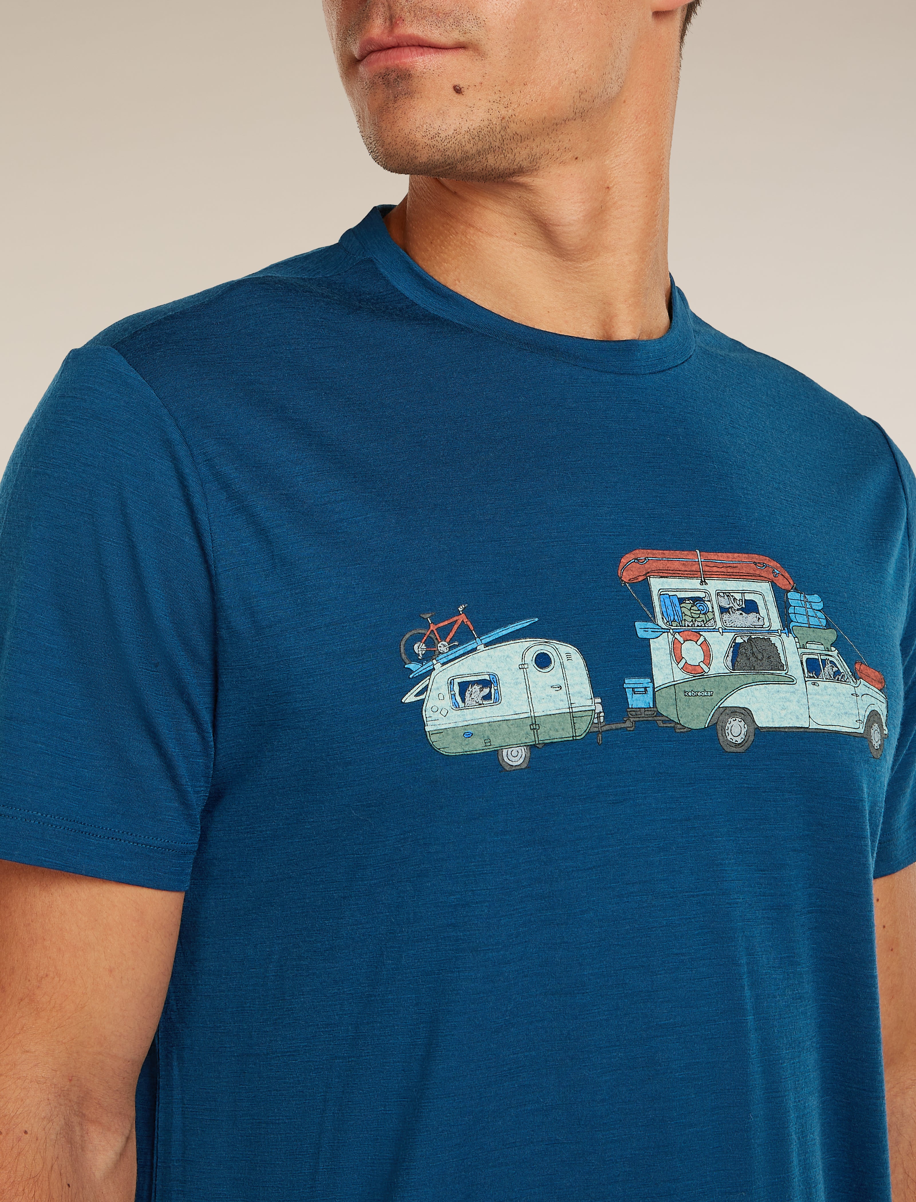 Men Merino 150 Tech Lite Short Sleeve Tee Transportage| icebreaker