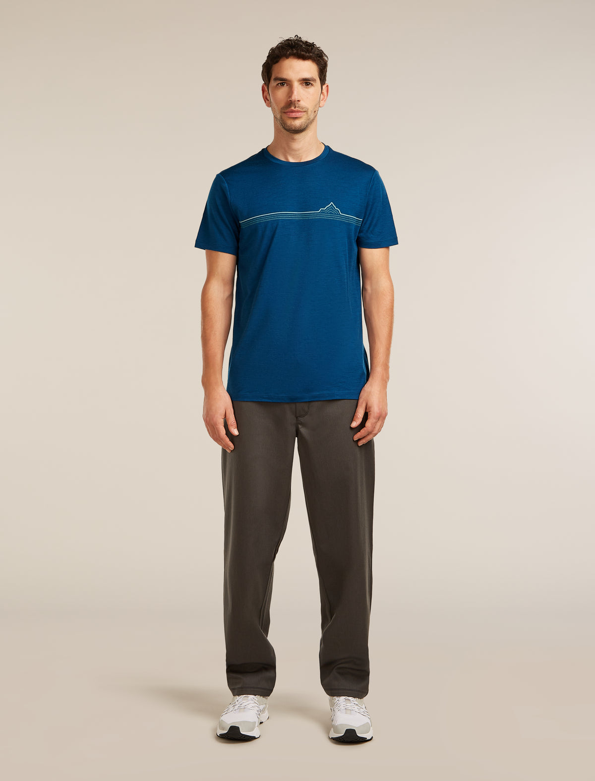 Men's Merino 150 Tech Lite Short Sleeve Tee Range Stripes  - 3