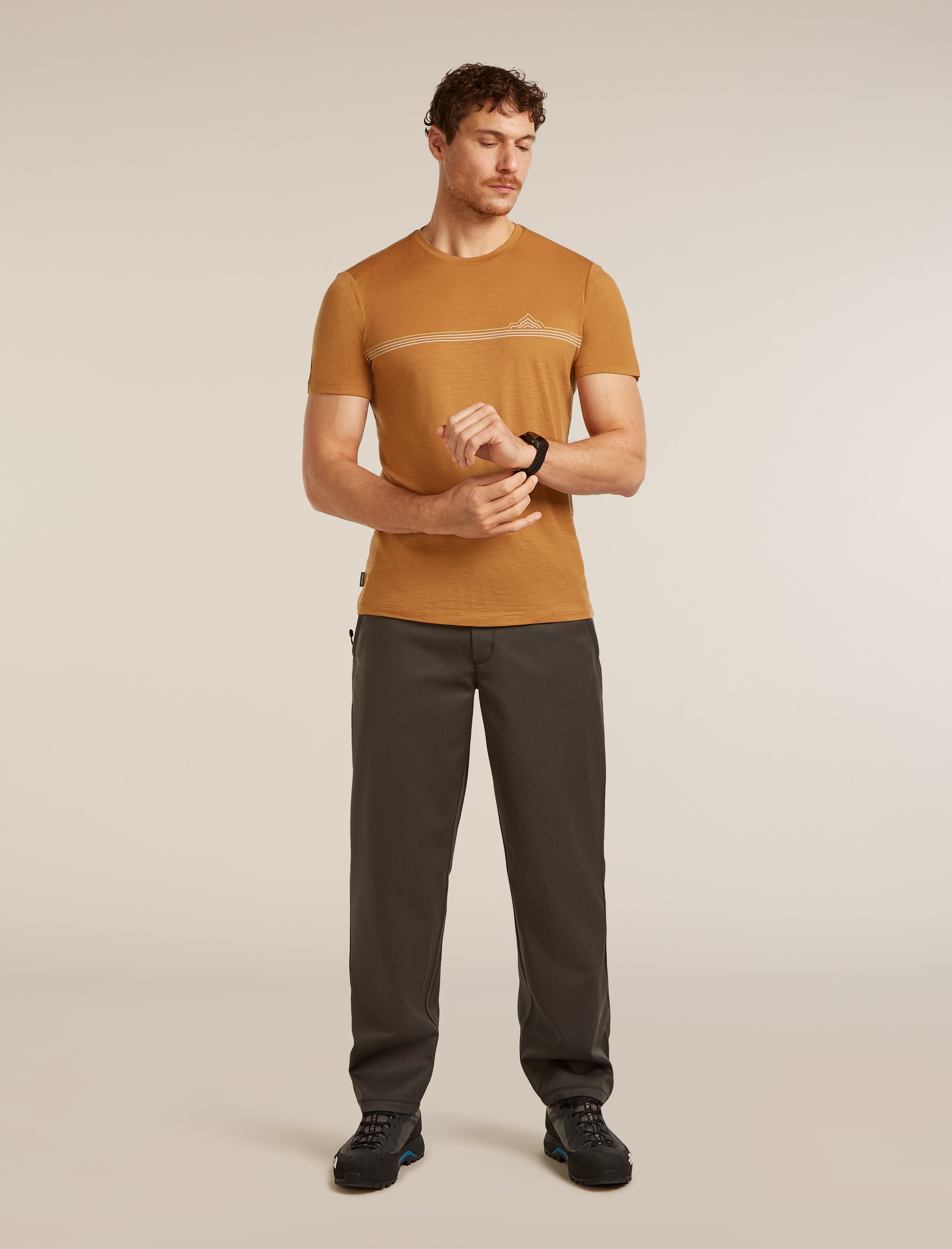 Men Merino 150 Tech Lite Short Sleeve Tee Range Stripes