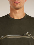 Men's Merino 150 Tech Lite Short Sleeve Tee Range Stripes  - 6
