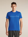 Men's Merino 150 Tech Lite Short Sleeve Tee Range Stripes Lazurite - 1