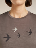 Women's Merino 150 Tech Lite Short Sleeve Tee Bird Transit Porcini - 5