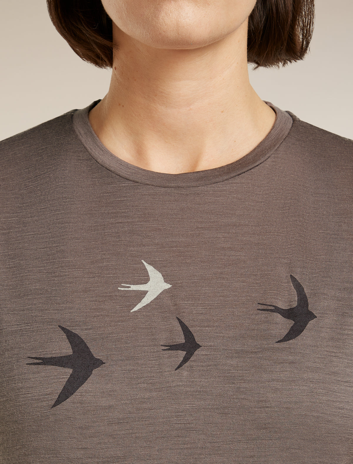 Women's Merino 150 Tech Lite Short Sleeve Tee Bird Transit Porcini - 5
