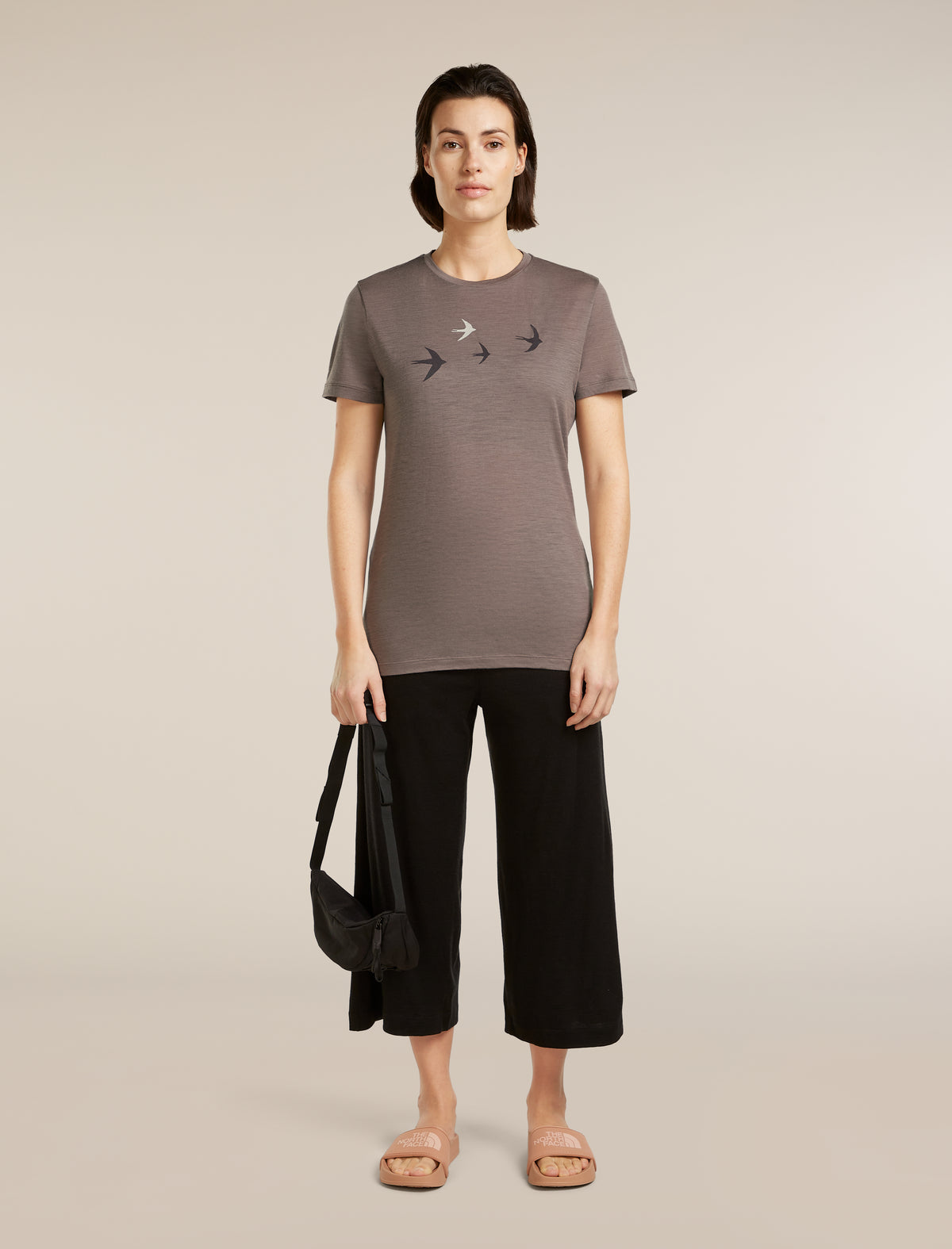 Women's Merino 150 Tech Lite Short Sleeve Tee Bird Transit Porcini - 4