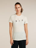 Women's Merino 150 Tech Lite Short Sleeve Tee Bird Transit Ecru hthr - 1